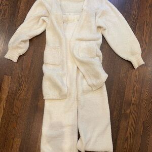 Cozy Cream Knit Lounge Set